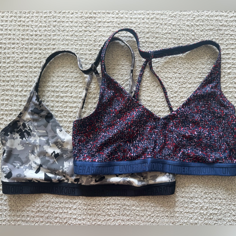 Under Armour Women's Black and Blue Sports Bras